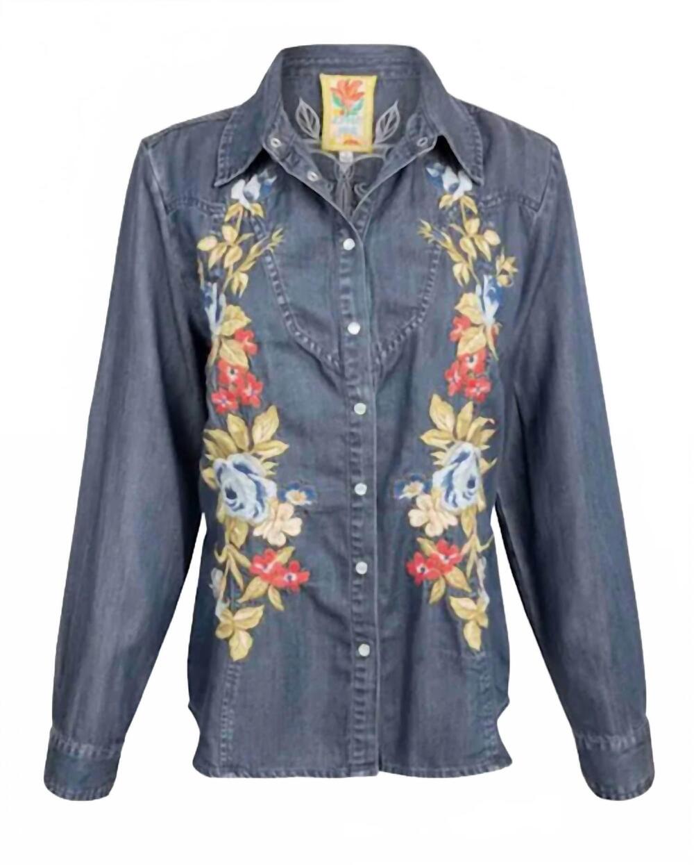 NEW JOHNNY WAS western seamed shirt - hannah in dnb